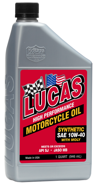 LUCAS - SYNTHETIC HIGH PERFORMANCE 4T OIL W/MOLY 10W-40 1QT - Image 1