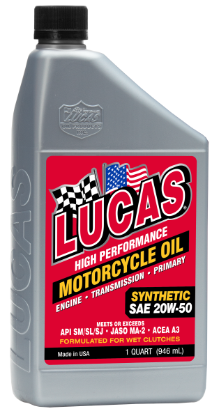 LUCAS - SYNTHETIC HIGH PERFORMANCE OIL 20W-50 1QT - Image 1