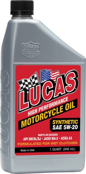 LUCAS - SYNTHETIC HIGH PERFORMANCE OIL 5W20 1QT - Image 1