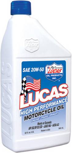 LUCAS - HIGH PERFORMANCE OIL 20W-50 QT - Image 1