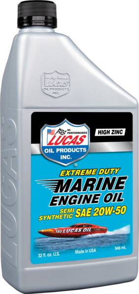 LUCAS - MARINE ENGINE OIL 20W-50 SEMI-SYN. 1QT - Image 1