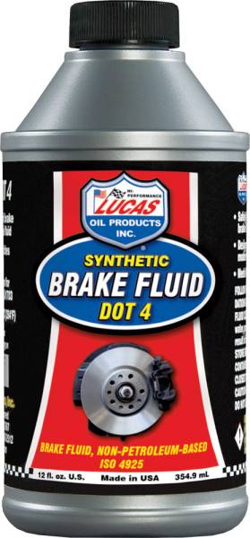 LUCAS - SYNTHETIC BRAKE FLUID DOT 4 12OZ - Image 1