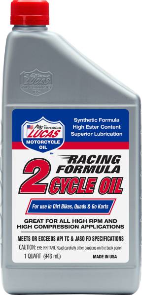 LUCAS - RACING 2-CYCLE OIL 1QT 12/CASE - Image 1