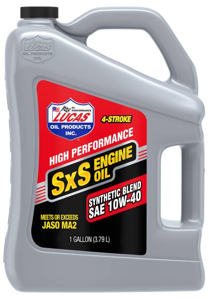 LUCAS - SXS SEMI SYNTHETIC ENGINE OIL 10W40 1 GAL - Image 1