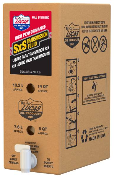 LUCAS - SXS SYNTHETIC TRANSMISSION OIL 6 GAL BIB - Image 1