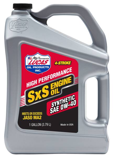 LUCAS - SXS SYNTHETIC ENGINE OIL 0W40 1 GAL - Image 1