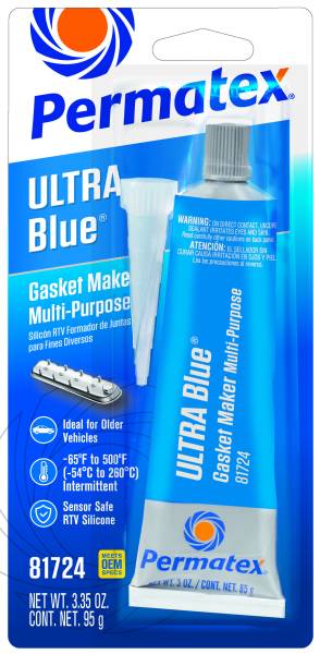 PERMATEX - ULTRA BLUE RTV SILICONE 3.5OZ 12/CASE - Image 1