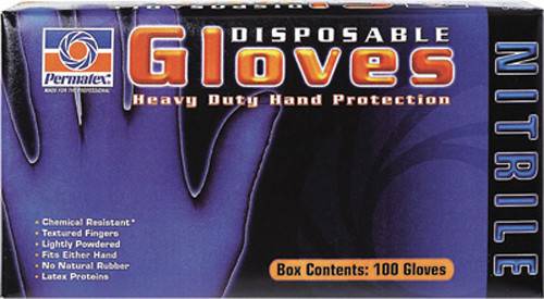 PERMATEX - NITRILE DISPOSABLE GLOVES L 100/PK - Image 1