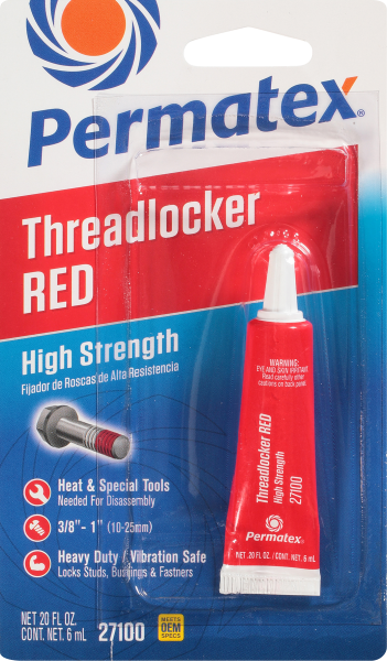 PERMATEX - HIGH STRENGTH THREADLOCKER RED 6 ML - Image 1