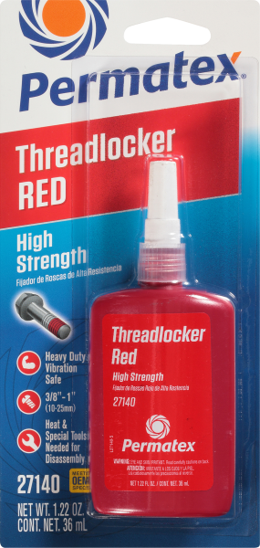 PERMATEX - HIGH STRENGTH THREADLOCKER RED 36 ML - Image 1