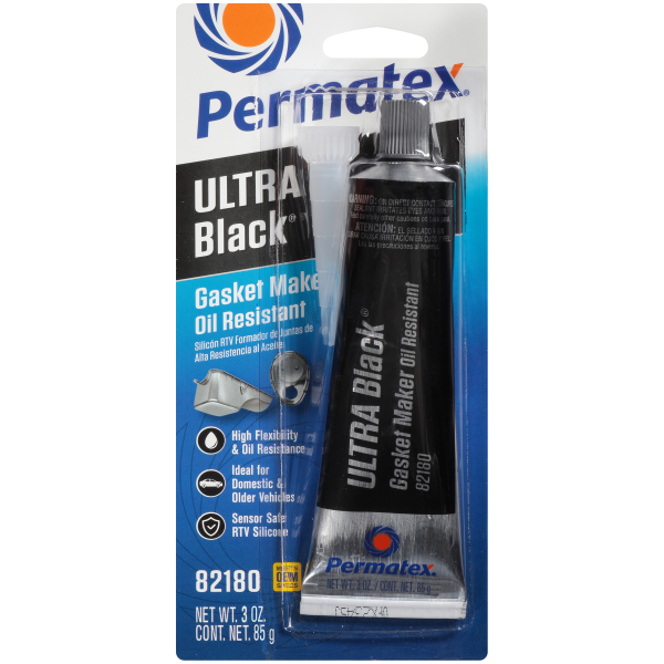 PERMATEX - ULTRA BLACK HI-TEMP RTV SILICONE GASKET MAKER 3.35 OZ - Image 1