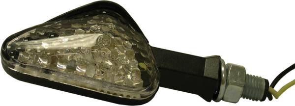 DMP - OFFSET ARROW 8 LED MARKER LIGHTS BLACK W/CLEAR LENS - Image 1