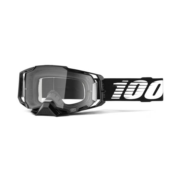 100-PERCENT - ARMEGA GOGGLE BLACK CLEAR LENS - Image 1