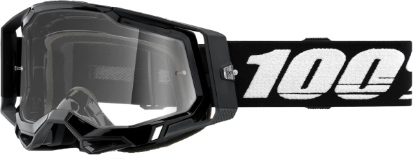 100-PERCENT - RACECRAFT 2 GOGGLE BLACK CLEAR LENS - Image 1