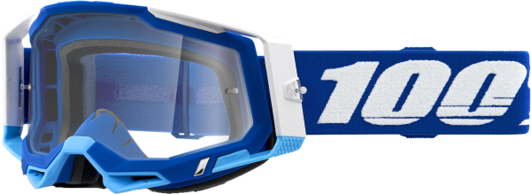 100-PERCENT - RACECRAFT 2 GOGGLE BLUE CLEAR LENS - Image 1