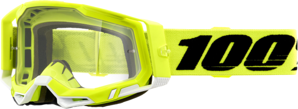 100-PERCENT - RACECRAFT 2 GOGGLE YELLOW CLEAR LENS - Image 1