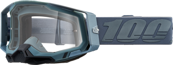 100-PERCENT - RACECRAFT 2 GOGGLE BATTLESHIP CLEAR LENS - Image 1