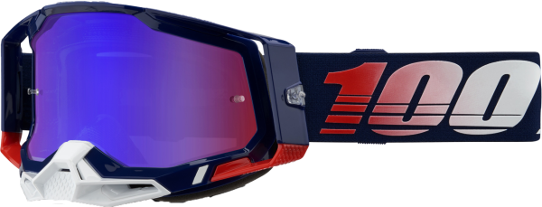 100-PERCENT - RACECRAFT 2 GOGGLE REPUBLIC MIRROR RED/BLUE LENS - Image 1