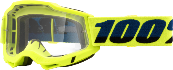 100-PERCENT - ACCURI 2 GOGGLE FLUO YELLOW CLEAR LENS - Image 1