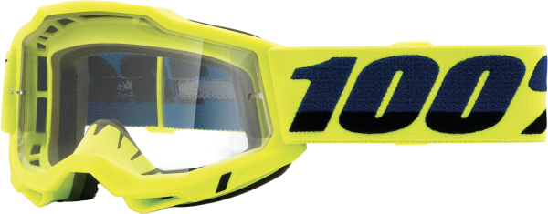 100-PERCENT - ACCURI 2 JUNIOR GOGGLE FLUO YELLOW CLEAR LENS - Image 1