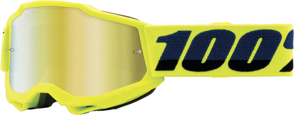 100-PERCENT - ACCURI 2 JUNIOR GOGGLE FLUO YELLOW MIRROR GOLD LENS - Image 1