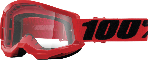 100-PERCENT - STRATA 2 GOGGLE RED CLEAR LENS - Image 1