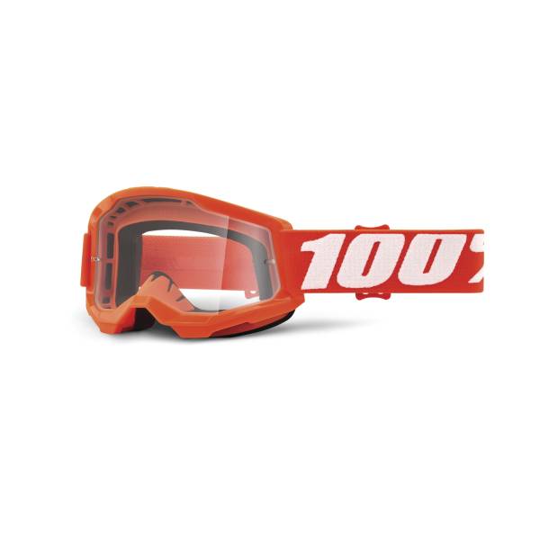 100-PERCENT - STRATA 2 JUNIOR GOGGLE ORANGE CLEAR LENS - Image 1