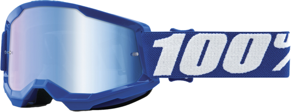 100-PERCENT - STRATA 2 JUNIOR GOGGLE BLUE MIRROR BLUE LENS - Image 1