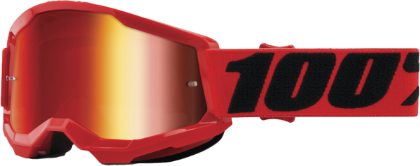 100-PERCENT - STRATA 2 JUNIOR GOGGLE RED MIRROR RED LENS - Image 1