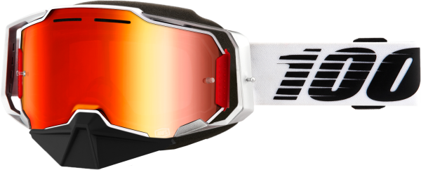 100-PERCENT - ARMEGA SNOWMOBILE GOGGLE LIGHTSABER MIRROR RED LENS - Image 1