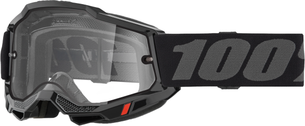 100-PERCENT - ACCURI 2 ENDURO MOTO GOGGLE BLACK CLEAR LENS - Image 1