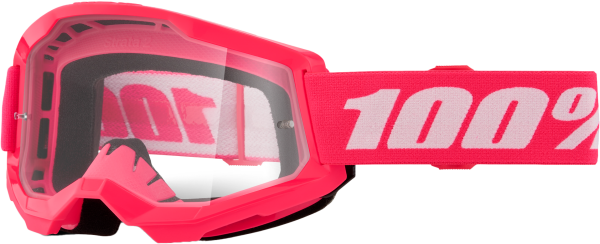 100-PERCENT - STRATA 2 GOGGLE PINK CLEAR LENS - Image 1