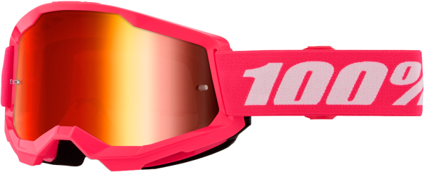 100-PERCENT - STRATA 2 GOGGLE PINK MIRROR RED LENS - Image 1