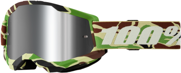 100-PERCENT - STRATA 2 GOGGLE WAR CAMO MIRROR SILVER LENS - Image 1