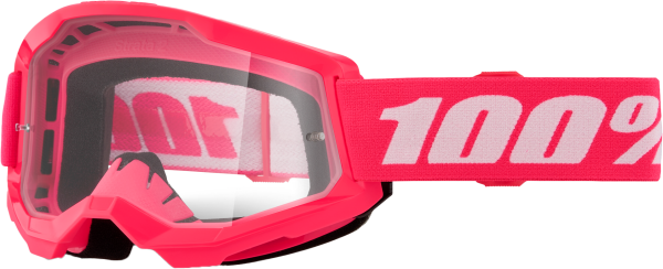 100-PERCENT - STRATA 2 JUNIOR GOGGLE PINK CLEAR LENS - Image 1