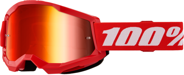 100-PERCENT - STRATA 2 JUNIOR GOGGLE RED MIRROR RED LENS - Image 1