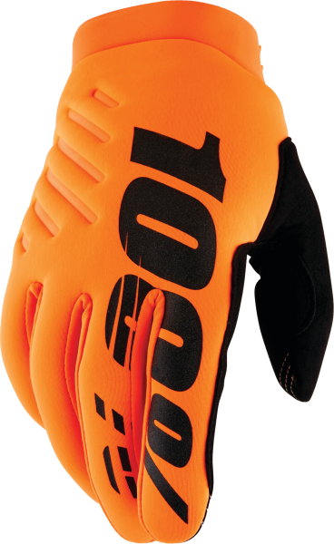 100-PERCENT - BRISKER YOUTH GLOVES FLUO ORANGE/BLACK LG - Image 1