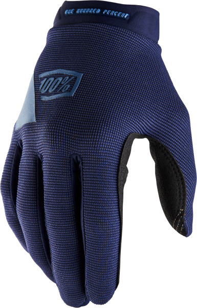 100-PERCENT - RIDECAMP WOMEN'S GLOVES NAVY/SLATE LG - Image 1