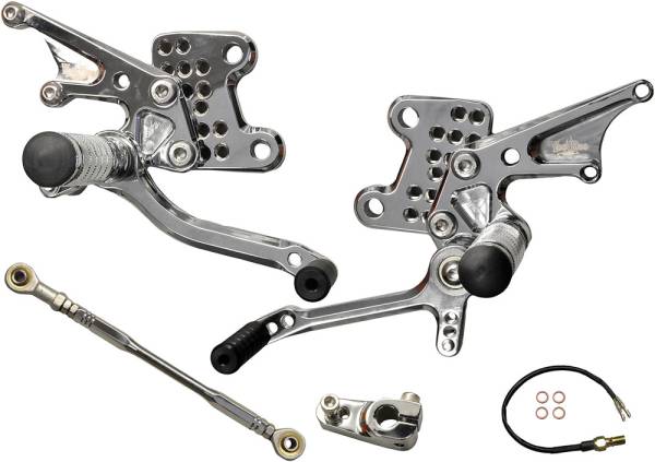 VOODOO - BILLET REAR SET CHROME - Image 1