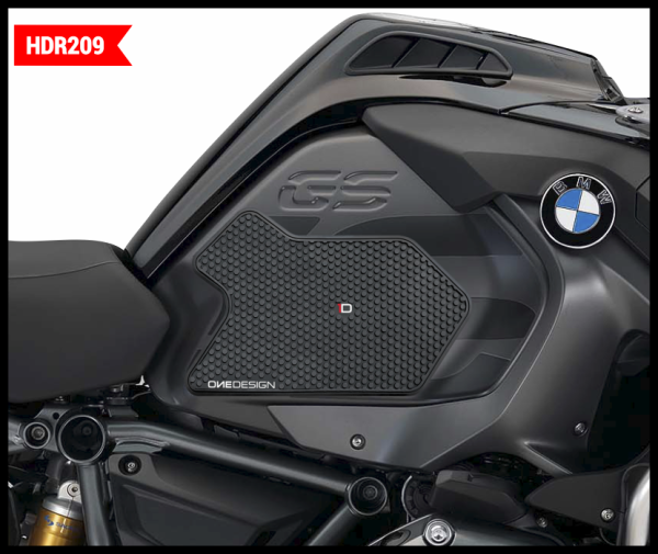 ONE EMBLEMS - HDR TANK SIDE PAD BLACK BMW - Image 1