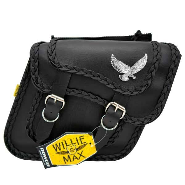 WILLIE & MAX - SADDLEBAG COMPACT SLANT BLACK MAGIC 12"X9.5"X2.5" - Image 1