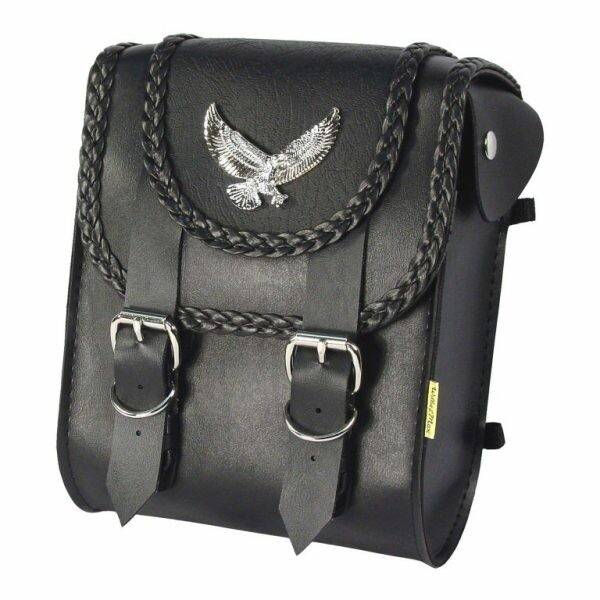 WILLIE & MAX - SISSY BAR BAG BLACK MAGIC 8"X10"X4.5" - Image 1