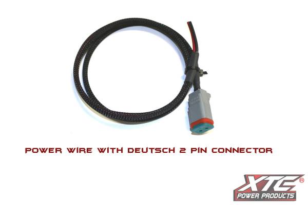 XTC POWER PRODUCTS - 3' 14 GA. POWER WIRE TO 2 PIN DEUTSCH CONNECTOR - Image 1