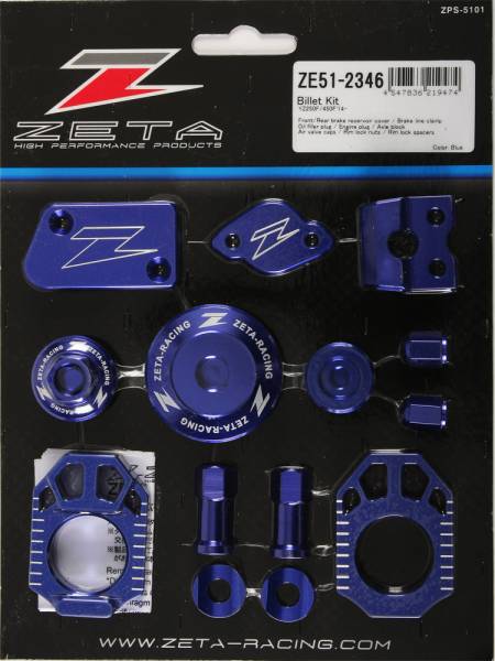 ZETA - BILLET KIT YAMAHA BLUE - Image 1