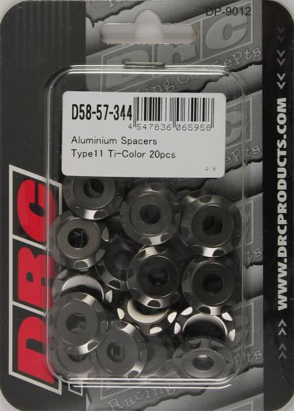 DRC - ALUMINUM SPACERS TYPE 11 TITANIUM M6X12MM 20/PK - Image 1