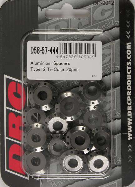 DRC - ALUMINUM SPACERS TYPE 12 TITANIUM M6X12MM 20/PK - Image 1