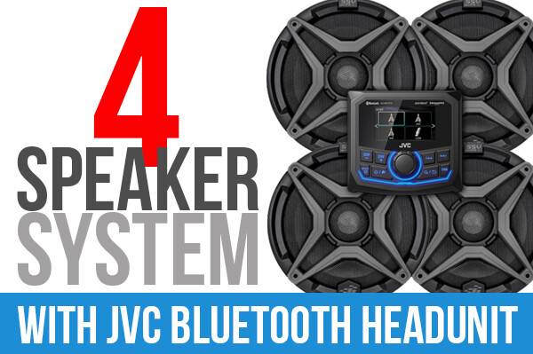 SSV WORKS - 4 SPEAKER PLUG AND PLAY KIT WITH JVC MR1 RECEIVER - Image 1