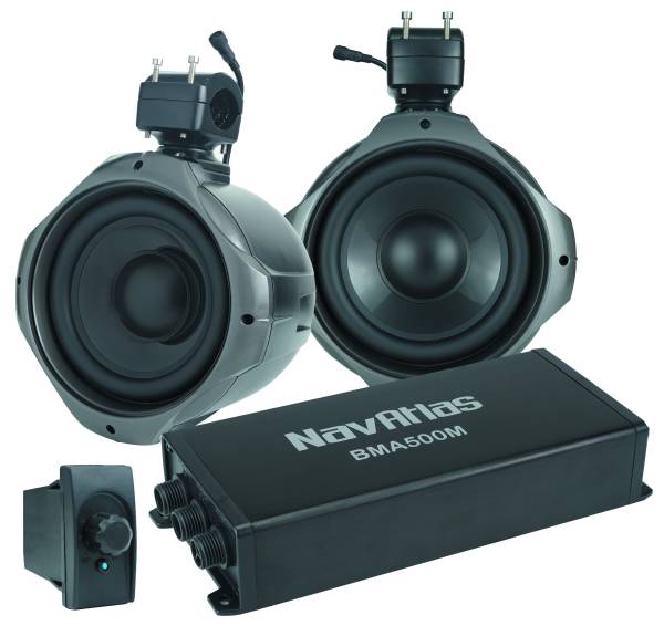 NAVATLAS - 8 IN. CAGE SUBWOOFER BUNDLE WITH MONO AMPLIFIER PODS - Image 1