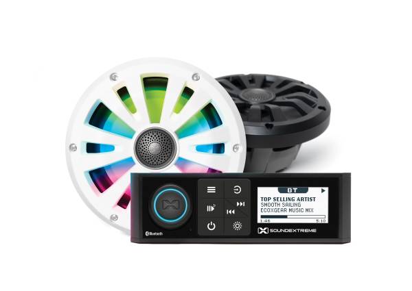 ECOXGEAR - MARINE DIN RADIO LED CONTROLLER 2 6.5" SPEAKERS - Image 1