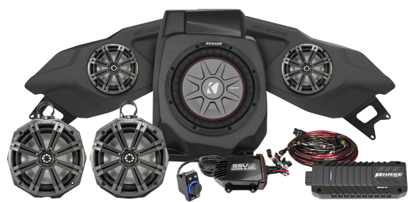 SSV WORKS - 5 SPEAKER PLUG AND PLAY KIT W/ 8" CAGE PODS KICKER - Image 1